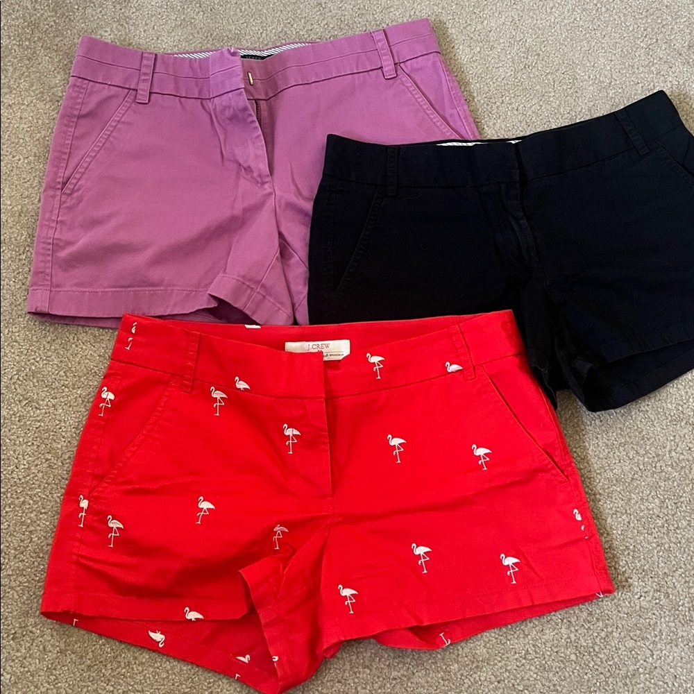 J.Crew Cotton Chino Shorts - 3 pairs